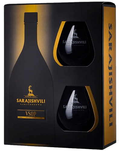 Sarajishvili VSOP + 2 szklanki