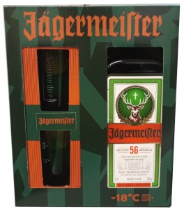 Jägermeister + 2 kieliszki z miarką 0,7L / 35%