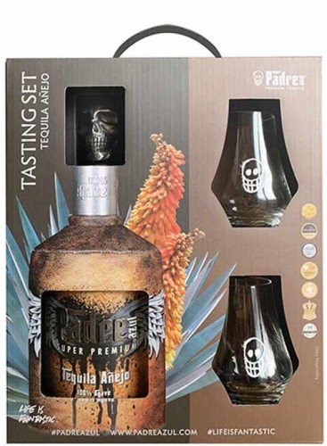 Padre Azul Anejo ze szklankami