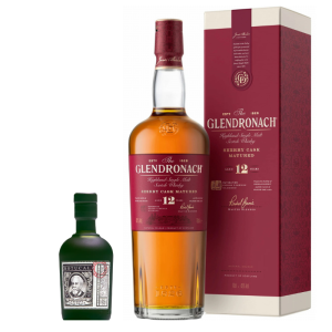 Whisky Glendronach 12 yo 0,7L / 43% + miniaturka rumu Botucal Reserva Exclusiva 0,05L / 40%