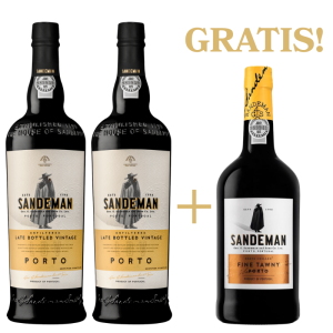 2X Porto Sandeman LBV 0,75L / 19,5% + GRATIS: Sandeman Tawny 0,75L / 19,5%  