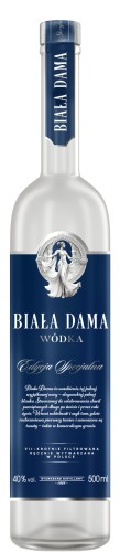 Wódka Biała Dama etykieta granatowa