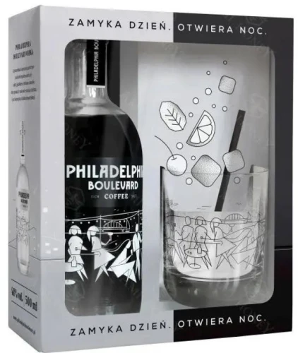 Philadelphia Boulevard Coffee ze szklanką