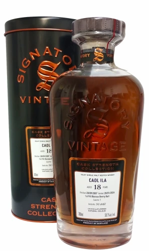 Signatory Caol Ila 2007 18 yo Cask Strength