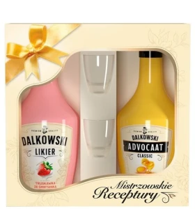 Likier Dalkowski Advocaat Classic i Truskawka ze Śmietanką 2x 0,35L / 15%