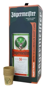 Jägermeister +10 aluminiowych kieliszków 1,75L / 35%