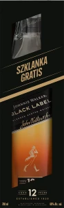 Johnnie Walker Black Label 12 yo ze szklanką 0,7L / 40%