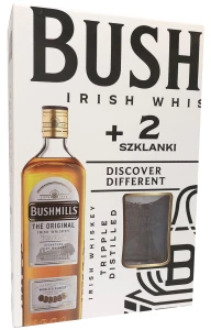 Whiskey Bushmills Original ze szklankami 0,7L / 40%