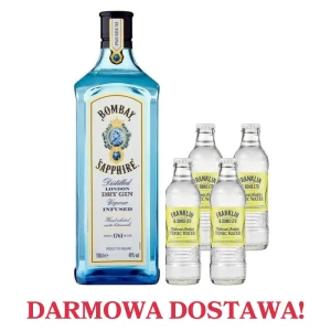 Gin Bombay Sapphire London Dry  0,7L / 40% + 4 toniki GRATIS