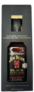 Jim Beam Black Extra Aged ze szklanką 0,7L / 43%
