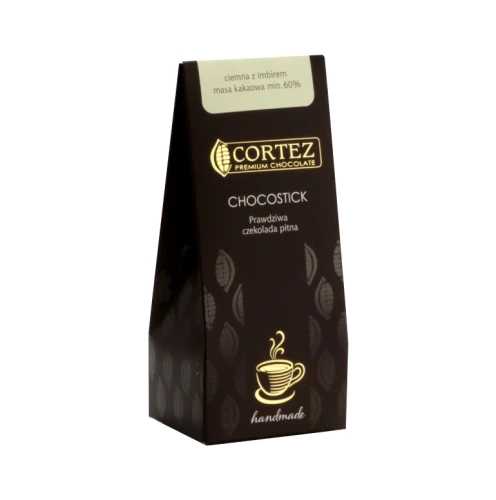 Cortez Prawdziwa Czekolada Pitna Chocostick Ciemna z Imbirem 40g