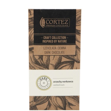 Cortez Czekolada Ciemna Craft Orzechy Nerkowca 40g