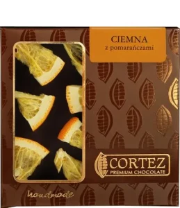Cortez Czekolada Ciemna z pomarańczami 85g