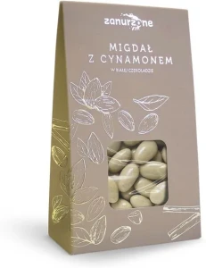 Zanurzone Migdały z Cynamonem w Białej Czekoladzie 100g