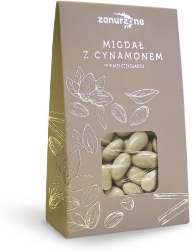 Zanurzone Migdały z Cynamonem w Białej Czekoladzie 100g
