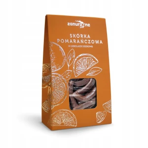 Zanurzone Skórki Pomarańczy w Czekoladzie Deserowej 100g