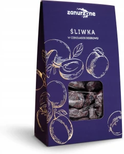 Zanurzone Śliwki w Czekoladzie Deserowej 100g