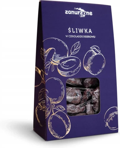 Zanurzone Śliwki w Czekoladzie Deserowej 100g