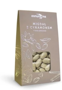 Migdały z Cynamonem w Białej Czekoladzie Zanurzone 100g