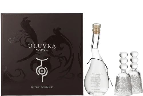 Wódka U'luvka Signature gift box 0,1L + 2 kieliszki