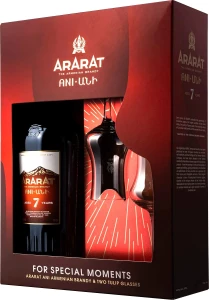 Brandy Ararat 7 yo Ani z kieliszkami 0,7L / 40%