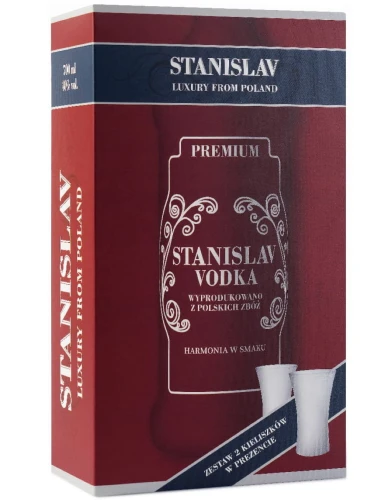 Wódka Stanislav z 2 kieliszkami