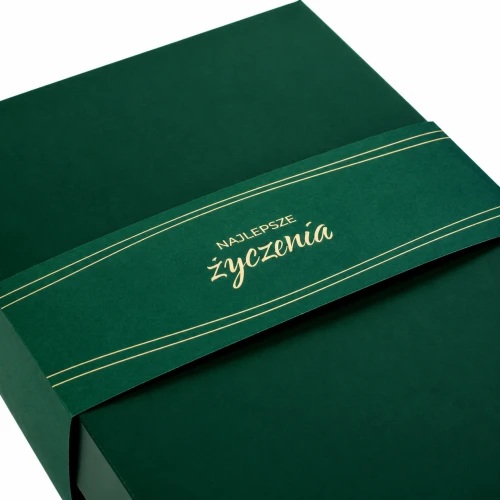 zielona obwoluta z napisem najlepsze zyczenia
