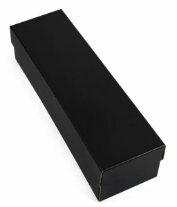 Pudełko prezentowe na jedną butelkę czarne 360x100x95mm