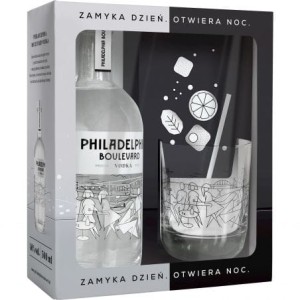 Wódka Philadelphia Boulevard ze szklanką 0,5L / 40%