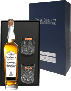 WÓDKA DWÓR SIERAKÓW STARZONA W BECZCE + 2 SZKLANKI 0,7L / 40%