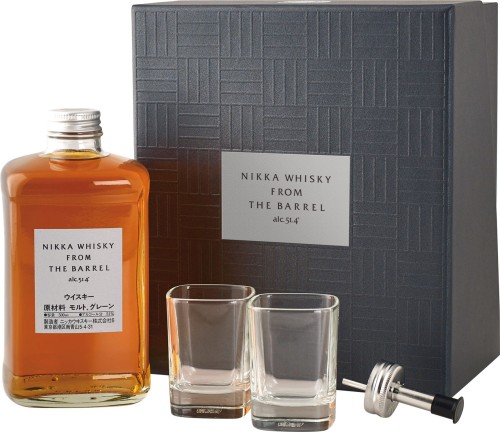 Nikka From The Barrel ze szklankami