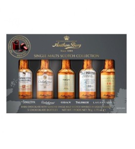 CZEKOLADKI ANTHON BERG BUTELECZKI SINGLE MALTS SCOTCH 78G