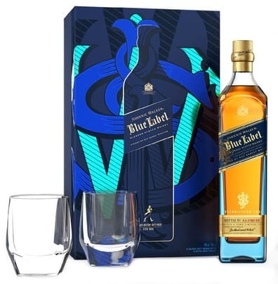 Johnnie Walker Blue Label + 2 szklanki