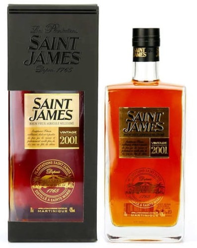 RUM SAINT JAMES VINTAGE 2001 AGRICOLE VIEUX 0,7L / 43%