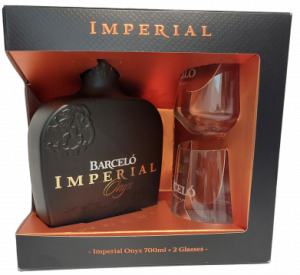 Rum Barcelo Imperial Onyx + 2 szklanki 0,7L / 38%