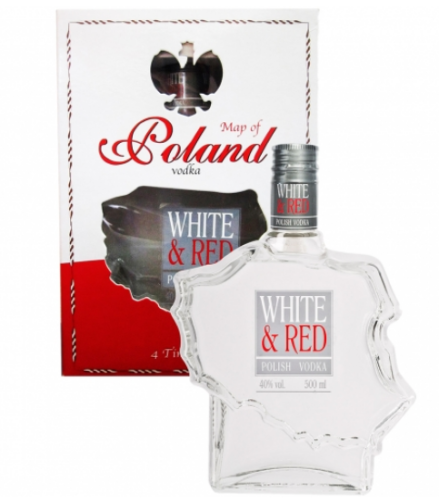 Wódka White & Red Mapa Polski 0,5L