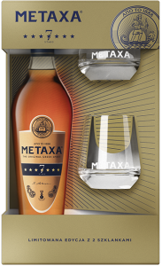 Metaxa 7*+ 2 szklanki 2022 0,7L / 40%