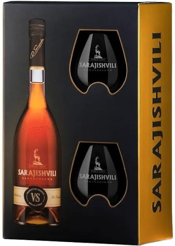 Brandy Sarajishvili VS ze szklankami 0,5L