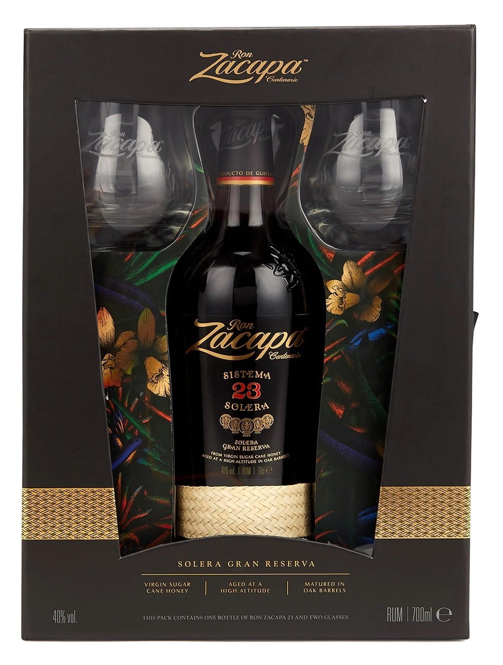 Rum Zacapa Centenario 23 Sistema Solera + 2 szklanki 0,7L / 40